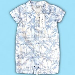 Janie and Jack Tropical Collared Romper